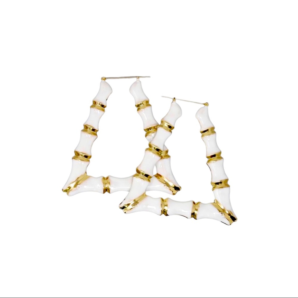 BAMBOO ME EARRINGS-White